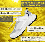 Shoe Washing Machine Bag,Laundry Shoe Bag for Washer and Dryer,Reusable Shoe Cleaning Bag for Sneakers,Tennis Shoes,With Self-locking Zipper, Microfiber Inside,Include Shoe Bag (Pro Yellow - 2 Pack)