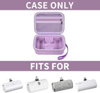 【NOT Included Power Bank】Portable Charger Case Holds 2PCS for iWalk/for Swyop/for Feob/for Charmast/for JEJILL/for LanLuk/for VEGER/for Taegila/for Kuulaa and More Small Charging Battery Pack, Purple
