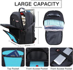 ANTERK Extra Large Backpack, Travel Backpack, Sturdy TSA Water Resistant 17.3 Inch Carry on Backpacks, Anti Theft Business Computer Backpacks Gifts for Men Women, Lake Blue