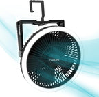 Portable Camping Fan with LED Lantern, 24HRS Running 8inch Rechargeable Tent Fan, Powerful 3-Speed 180° Rotate with Hook, Quiet for Outdoor RV Travel Fishing Hurricane Emergency Power Outage