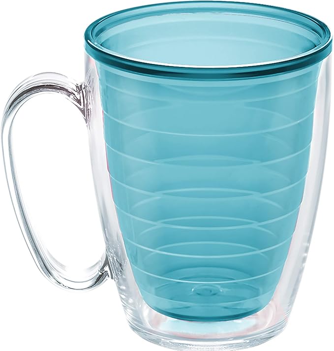 Tervis Clear & Colorful Tabletop - Bayou View Collection Made in USA Double Walled Insulated Tumbler Travel Cup Keeps Drinks Cold & Hot, 16oz Mug - 4pk, Assorted Pastels