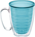 Tervis Clear & Colorful Tabletop Made in USA Double Walled Insulated Tumbler Travel Cup Keeps Drinks Cold & Hot, 16oz Mug, Blue Moon