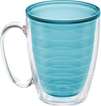 Tervis Clear & Colorful Tabletop Made in USA Double Walled Insulated Tumbler Travel Cup Keeps Drinks Cold & Hot, 16oz Mug, Blue Moon