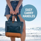 CleverMade Pacifica Collapsible Cooler Bag – Small Portable Cooler Bag for Travel, Foldable Insulated Cooler for Beach, Picnic & Road Trips, Holds Up to 18 Cans, Leakproof Soft Carry Cooler - Gray