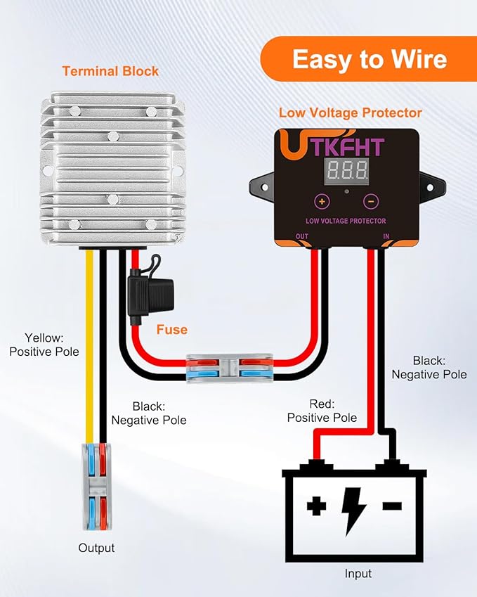 DC 12V to 19V 10A 190W Step Up Boost Converter Voltage Regulator with Low Voltage Protector
