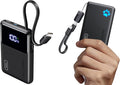 INIU 45W Power Bank, Slimmest 10000mAh Portable Charger with Build in USB-C Cable