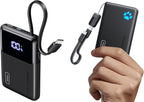 INIU 45W Power Bank, Slimmest 10000mAh Portable Charger with Build in USB-C Cable
