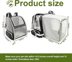 Texsens Innovative Traveler Bubble Backpack Pet Carriers for Cats and Dogs (Expandable-Black)