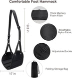 Travel Pillow and Blanket Set & Foot Rest, Memory Foam Neck Pillow Airplane Blanket & Airplane Foot Hammock & Foldable Duffel Bag, Eye Mask & Earplugs, Portable Travel Accessories Essentials, Grey