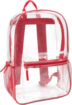 Trail maker Clear Backpack Heavy Duty with Padded Straps, Side Pockets for Kids, Boys, Girls, School, Stadium Approved Events