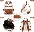 AGLOD Vegan Leather Laptop Backpack for Women 15.6 Inch Work Backpack Purse for Travel College