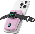GKUTW Magnetic Portable Charger for iPhone,10800mAh 25W PD QC4.0 Fast Charging USB C Power Bank,4 Output Dual-Side Magnet Travel Essentials Battery Pack for iPhone 17/Air/16/15/14/13/12 Series (Pink)