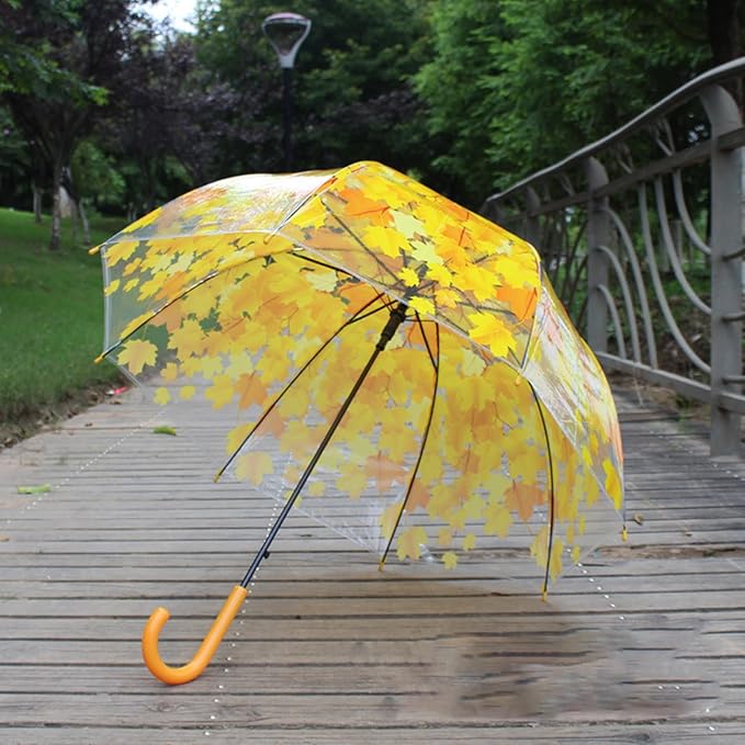 Clear Bubble Umbrella - Automatic Opening Clear Dome Umbrella with the Stylish J-Shaped Handle for Men and Women, Wedding, Outings and Large Group Gatherings, Graduations, Proms, or Daily City Walks