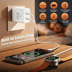 45W USB-C for iPhone 17 16 15 Pro Max Charger Fast Charging and Long Type C to C Cable Cord 10FT/6FT,PD 3.0 GaN Dual USB C Port Super Fast for iPhone 17 Pro/17 Air/16 Plus/15 Series/Pad/Galaxy S24/S25