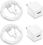 i Phone Charger, 5W USB to Lightning Cable 6Ft Quick Fast Charging Cord USB Wall Chargers Power Adapter for i Phone 14/13/12/11/X/8 Plus/XR/XS Max/SE/i Pad(2-Pack)