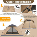 Camping Tent, 1/2 Person Tent, Lightweight Waterproof Backpacking Tent, 5-Minute Setup Outdoor Tent with Carry Bag, Ideal for Camping Hiking