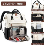 Focdod Laptop Backpack for Women Work: Travel Backpack for Teacher Nurse 15.6 inch Laptop Bag Large Capacity BackPack Purse College Bookbag Computer Back pack Casual Daypack for Business