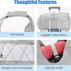Forestfish Gym Bag For Women With Yoga Mat Holder & Shoe Compartment & Wet Dry Storage Pocket & Adjustable Strap