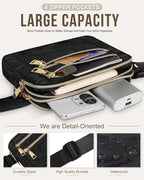 Capolo Fanny Packs for Women Fashion Waist Packs Bag with Adjustable Strap and 4 Zipper Pockets Waterproof Everywhere Crossbody Belt Bag for Workout Running Travelling(Black Camo)