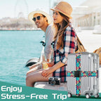 Slohif Luggage Straps for Suitcases Travel Belt Accessories Luggage Connector Identifiers 2 Pack Over Handle with Buckle Unique Nylon Adjustable Strap for Sleeping Bag Car Seat Colored Leaf