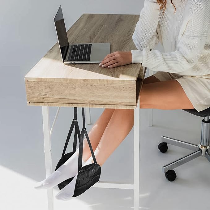 Airplane FootrestAirplane Foot Rest, Portable Travel Foot Hammock, Airplane Accessories, Adjustable Flying Feet Rest for Travel, for Long Flight Bus Train Office