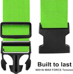 Luggage Straps for Suitcases TSA Approved-2 Pack Bright Personalized Luggage Belt Strap for Suitcase/Carry On Bag Luggage Accessories for Travel (Limegreen)