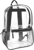 Trail maker Clear Backpack Heavy Duty with Padded Straps, Side Pockets for Kids, Boys, Girls, School, Stadium Approved Events