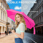 Compact Travel Umbrella with Case - Mini Umbrella for Purse, Small Lightweight &Tiny Design Perfect for Parasol Outdoor Sun&Rain Umbrellas