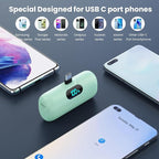 [2-Pack] Mini Portable Charger 5000mAh Power Bank,3A PD USB C Cell Phone Portable Power, LCD Display Battery Pack Compatible with iPhone 17/17 Air/16/16 pro/15/15 pro Max/Android/Samsung/Moto/LG etc