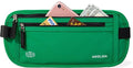 Money Belt - Slim Passport Holder RFID Blocking Travel Wallet Undercover Fanny Packs for Men Women - Green