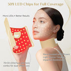 Red Light Therapy for Face, LED Light Therapy Mask Skin Care Mask & Neck, LED Red & NIR Light Therapy Wavelength for Home Use, Working Travel Yoga Sleep