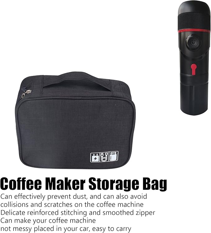Portable Coffee Machine Storage Bag, Assemblable Compartment Multifunctional Coffee Machine Storage Bag Car Handheld Coffee Machine Travel Bag