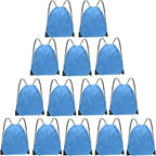 Grneric Drawstring Bags Bulk 14 Pcs Drawstring Backpack Bulk Cinch Bag Sackpack for Men Women Gym (Sky Blue)