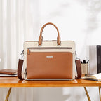 BOSTANTEN Briefcases for Men Messenger Bag Genuine Leather Laptop Bag 15.6 inch Office Work Tote for Buisness Travel