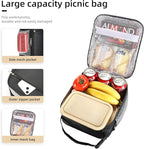 Lovoeo Lunch box Lunch bag for men women Insulated Lunchbox Lunch bags for Work Picnic Travel (Black)