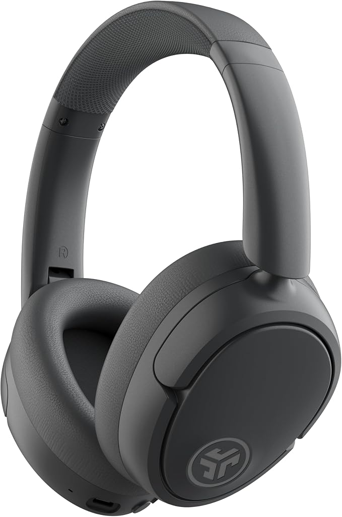 JLab, JBuds Lux ANC, Over Ear Headphones, Active Noise Cancelling, Bluetooth, Spatial Audio, Graphite