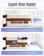 LIGHT FLIGHT Luggage Sets, 3 Piece Durable Suitcase Set with Spinner Wheels, 3 Pcs Hardside Lightweight luggage with TSA Lock, Large Checked Travel Suitcases, 20/24/28 Inch,White
