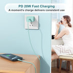 Fast Charger for iPhone 17 16 15 Charger Fast Charging, 6+10ft USBC to USBC Cable Cord &20W Type C Block for iPhone 17 Air, 16e, 17 16 15 (Pro Max/Pro/Plus), iPad Pro/Air/Mini, Green