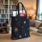 Aesthetic Canvas Tote Bag, Cute Reusable Bags for Women with Inner Pocket