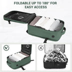 Kono Airline Approved Suitcase Set 3 Piece Luggage Set Lightweight Carry On Travel Luggage, TSA Lock Spinner Wheels Hardshell (Green/Brown, (BP/20))