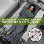 Frelaxy Sleeping Bag Liner, XL Travel Sheet & Camping Sheet for Backpacking, Hotel, Hostels & Traveling, Comfy & Easy Care, Full-Length Zipper/No Zipper, 4 Seasons Warm Cold Weather