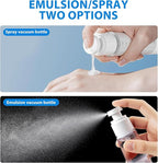 Travel wash bottle, 5-piece vacuum dispensing bottle set with clear storage box, suitable for shampoo, lotion, cosmetics, TSA certified travel container, suitable for vacation and business travel.