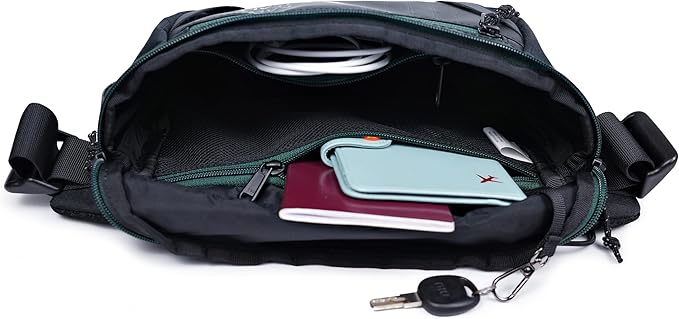 Travel Fanny Pack 3L, Crossbody Adjustable Strap, Padded Back, Water Repellent