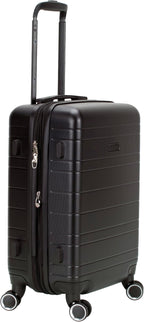 Rockland Palm Beach Hardside 2 Piece ABS Luggage Set, (20"/27"), Black