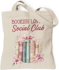 Aesthetic Canvas Tote Bag, Cute Reusable Bags for Women with Inner Pocket