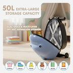 smilesun 4-in-1 Detachable Scooter Suitcase for Kids & Teens – 3D Owl/Dolphin Hardside Ride-On Luggage, Lightweight Foldable Design, Unique Travel Gift for Children (Cute Dolphin, 22-inch)