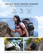 BKLES 3-in-1 Solar Electric Water Filter with Hand Pump - Camping Water Filtration System Survival, Portable Water Purifier with Emergency Light, Survival Kit for Backpacking, Birthday Gifts for Men