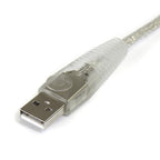 StarTech.com 10 ft Transparent USB 2.0 Cable - A to B - USB cable - USB (M) to USB Type B (M) - USB 2.0 - 10 ft - molded - transparent - USB2HAB10T