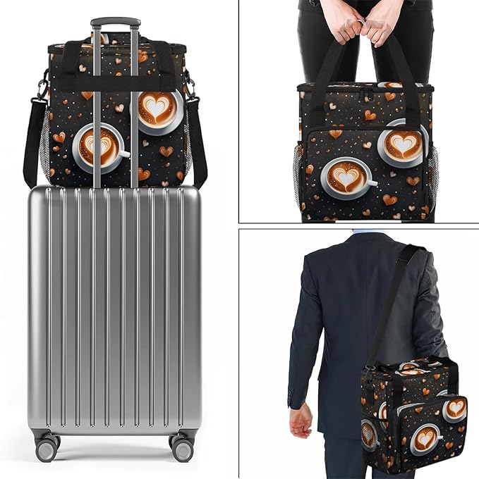 Travel Coffee Maker Carrying Bag Compatible with Keurig K-Mini or K-Mini Plus, Single Serve Coffee Maker Portable Storage Bag with Shoulder Strap(Bag Only)