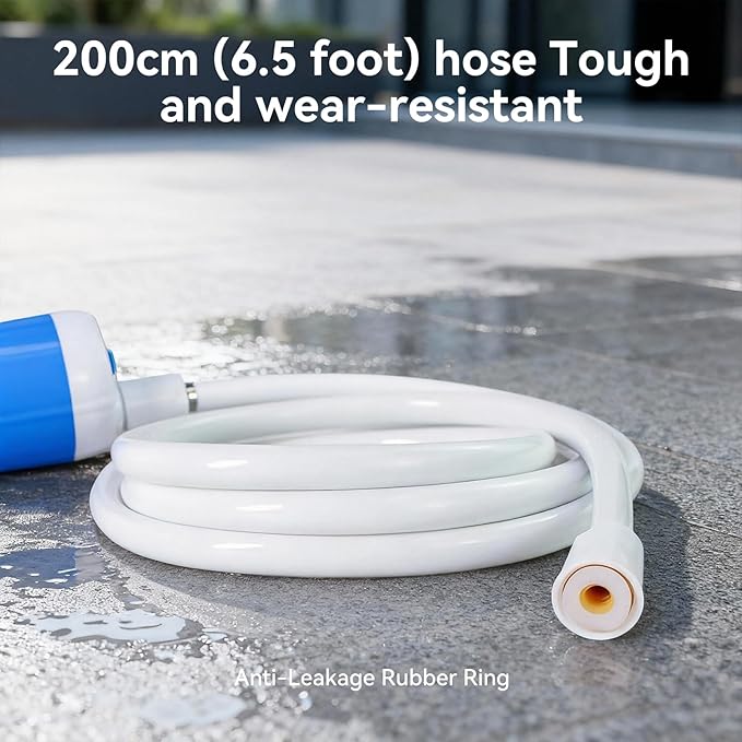 Portable Shower, Portable Camping Shower Pump, USB Rechargeable Outdoor Showers, Waterproof Electric Portable Shower with 2 Spray Modes, 4000mah, For Camping, Hiking, Rv & Pet Cleaning (1 PACK)